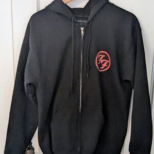 Foo Fighters 2024 Tour Full Zip Hooded Sweatshirt (Medium Black)